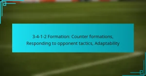 3-4-1-2 Formation: Counter formations, Responding to opponent tactics, Adaptability