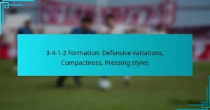 3-4-1-2 Formation: Defensive variations, Compactness, Pressing styles