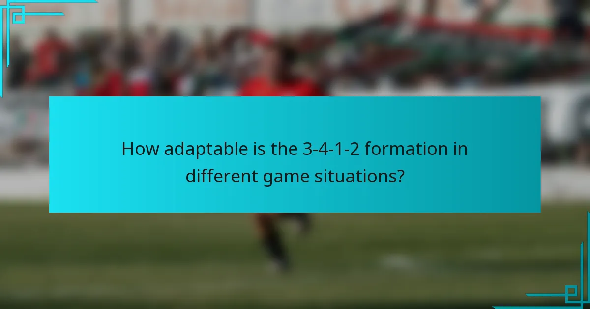How adaptable is the 3-4-1-2 formation in different game situations?