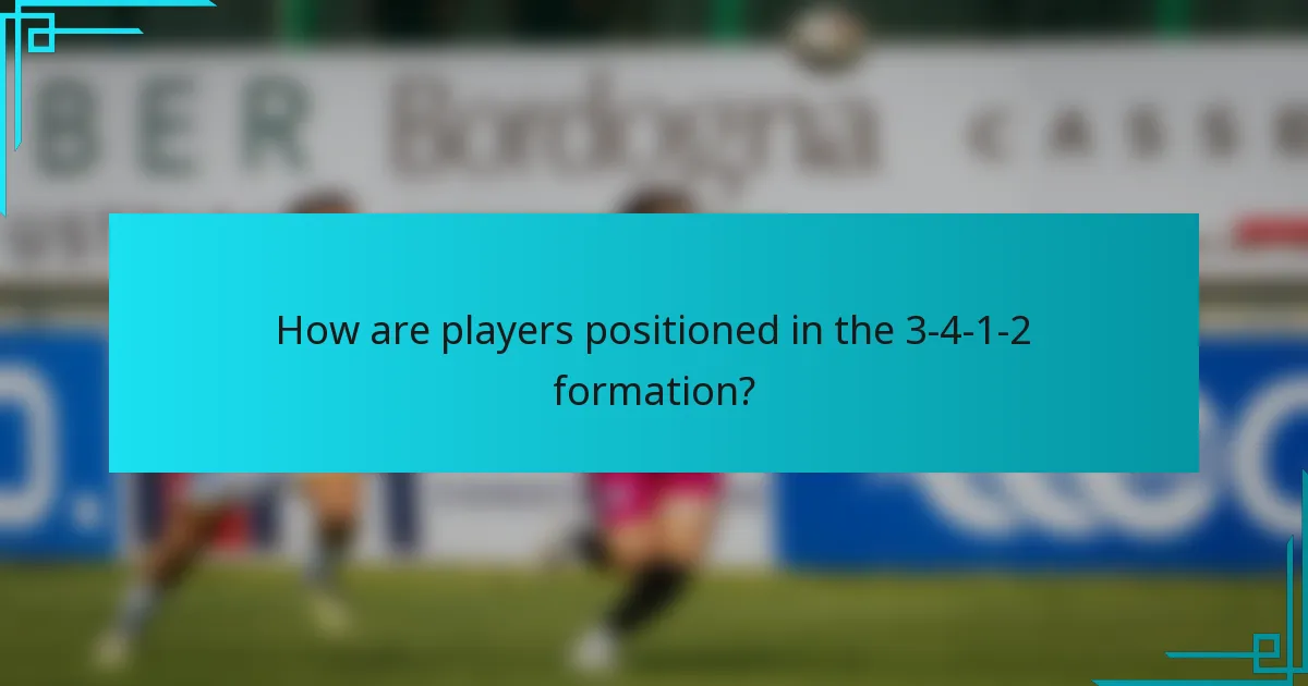 How are players positioned in the 3-4-1-2 formation?