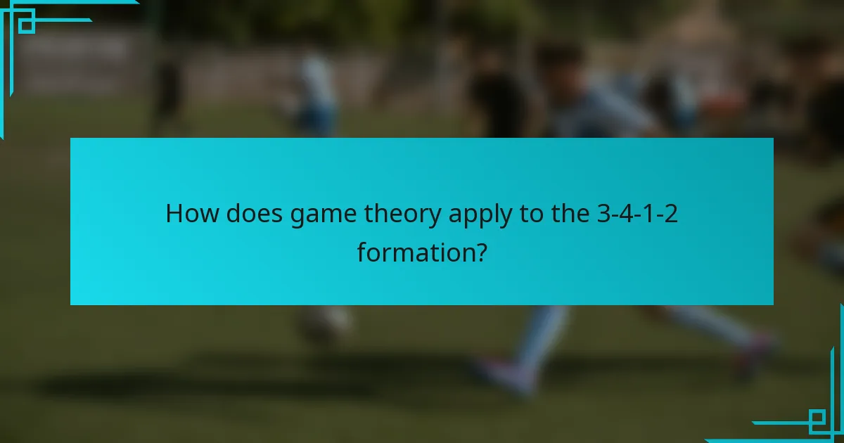 How does game theory apply to the 3-4-1-2 formation?