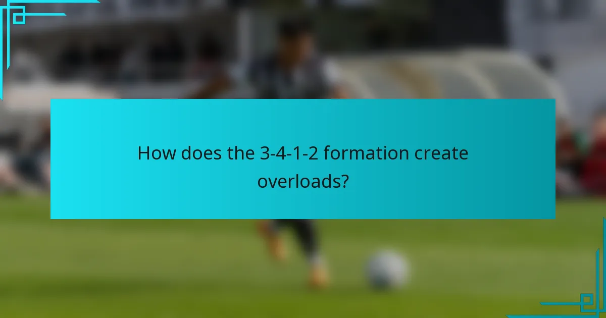 How does the 3-4-1-2 formation create overloads?