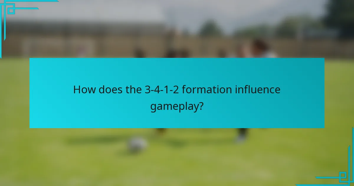 How does the 3-4-1-2 formation influence gameplay?