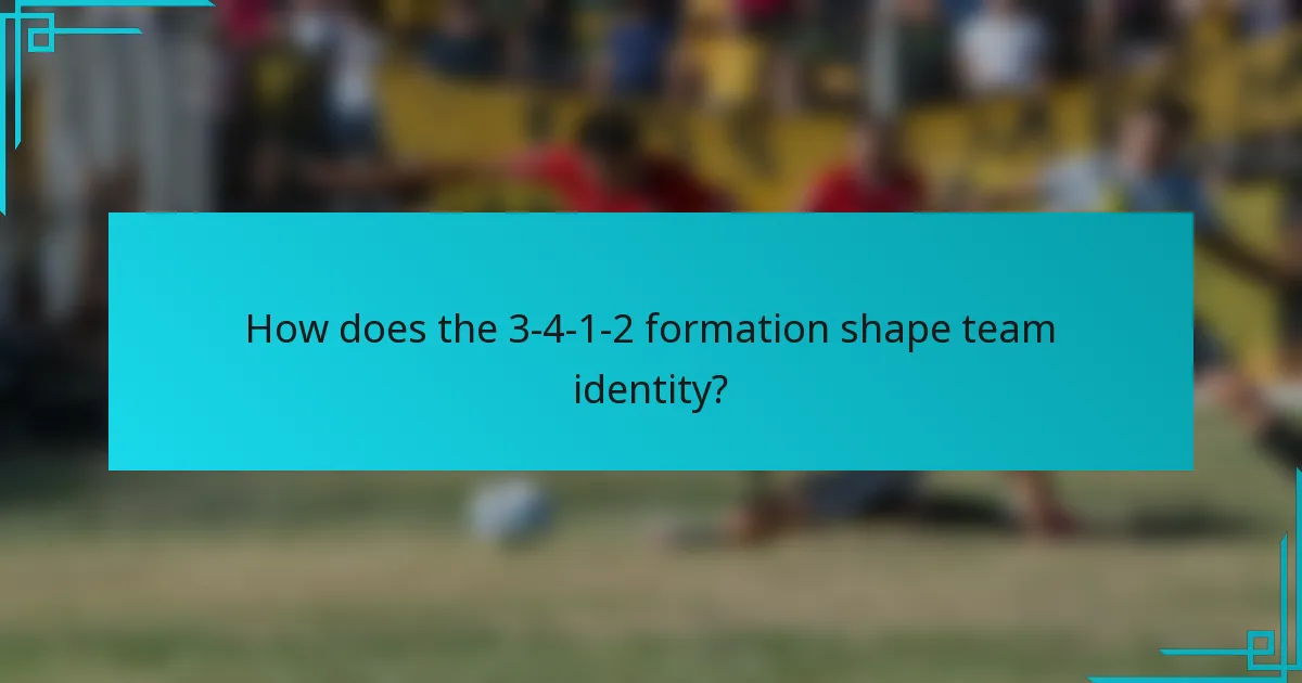 How does the 3-4-1-2 formation shape team identity?
