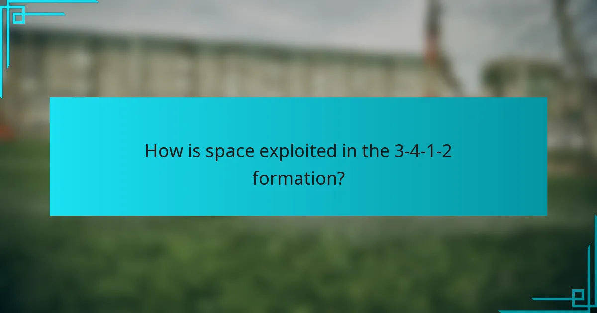How is space exploited in the 3-4-1-2 formation?