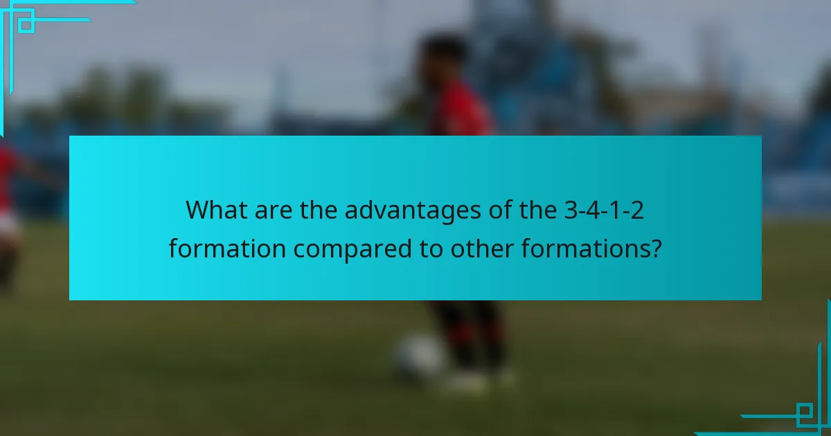 What are the advantages of the 3-4-1-2 formation compared to other formations?