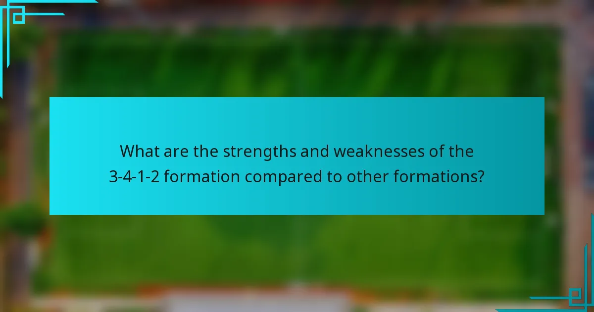 What are the strengths and weaknesses of the 3-4-1-2 formation compared to other formations?