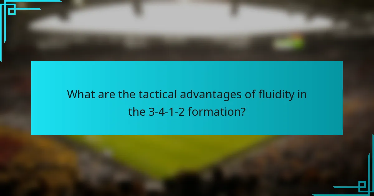 What are the tactical advantages of fluidity in the 3-4-1-2 formation?