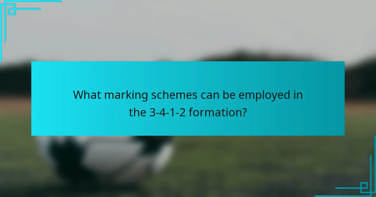 What marking schemes can be employed in the 3-4-1-2 formation?